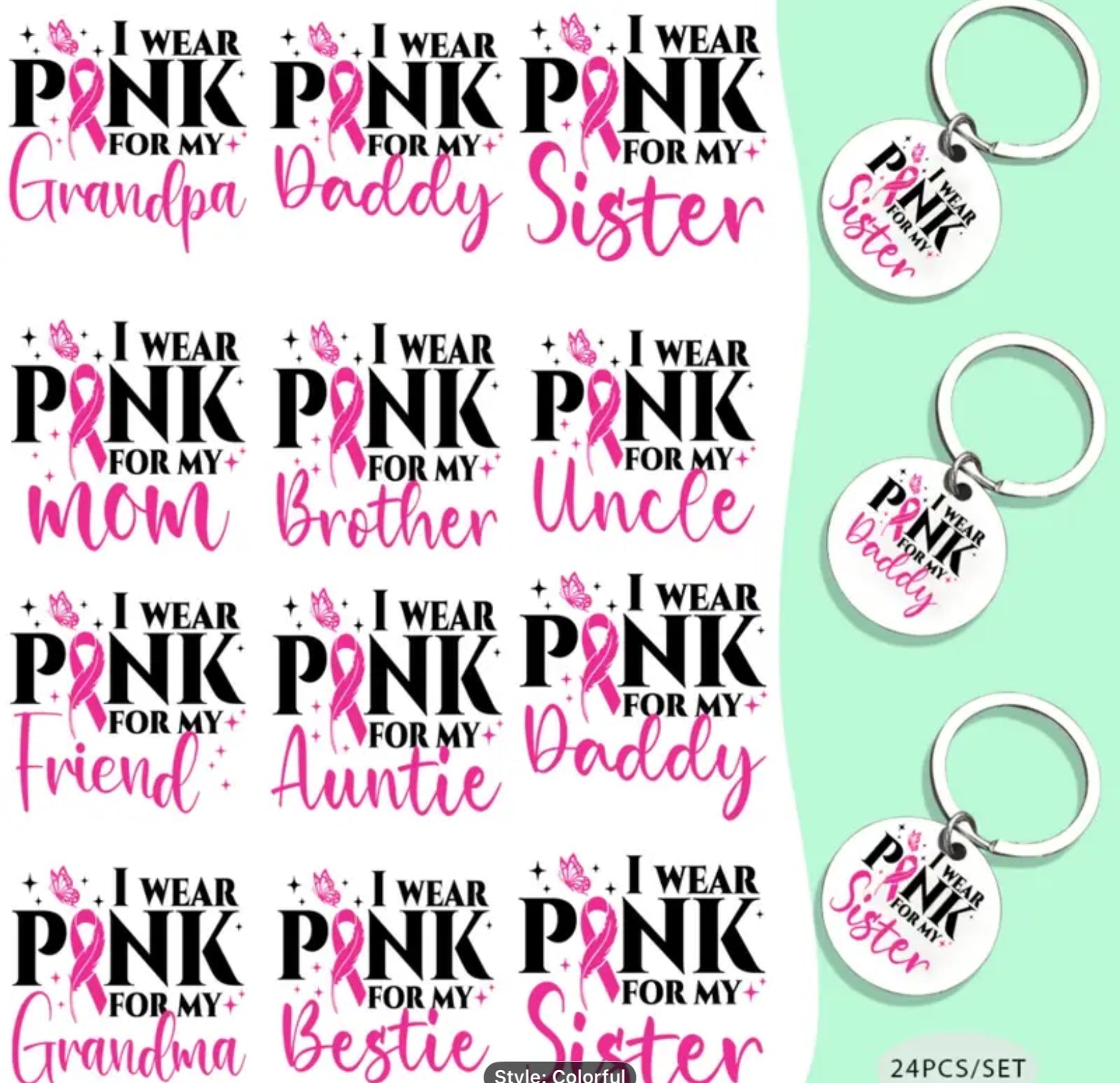 Breast Cancer Awareness Keychain