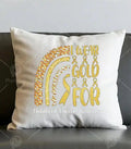 CHILDHOOD CANCER PILLOW CASE W/ Pillow