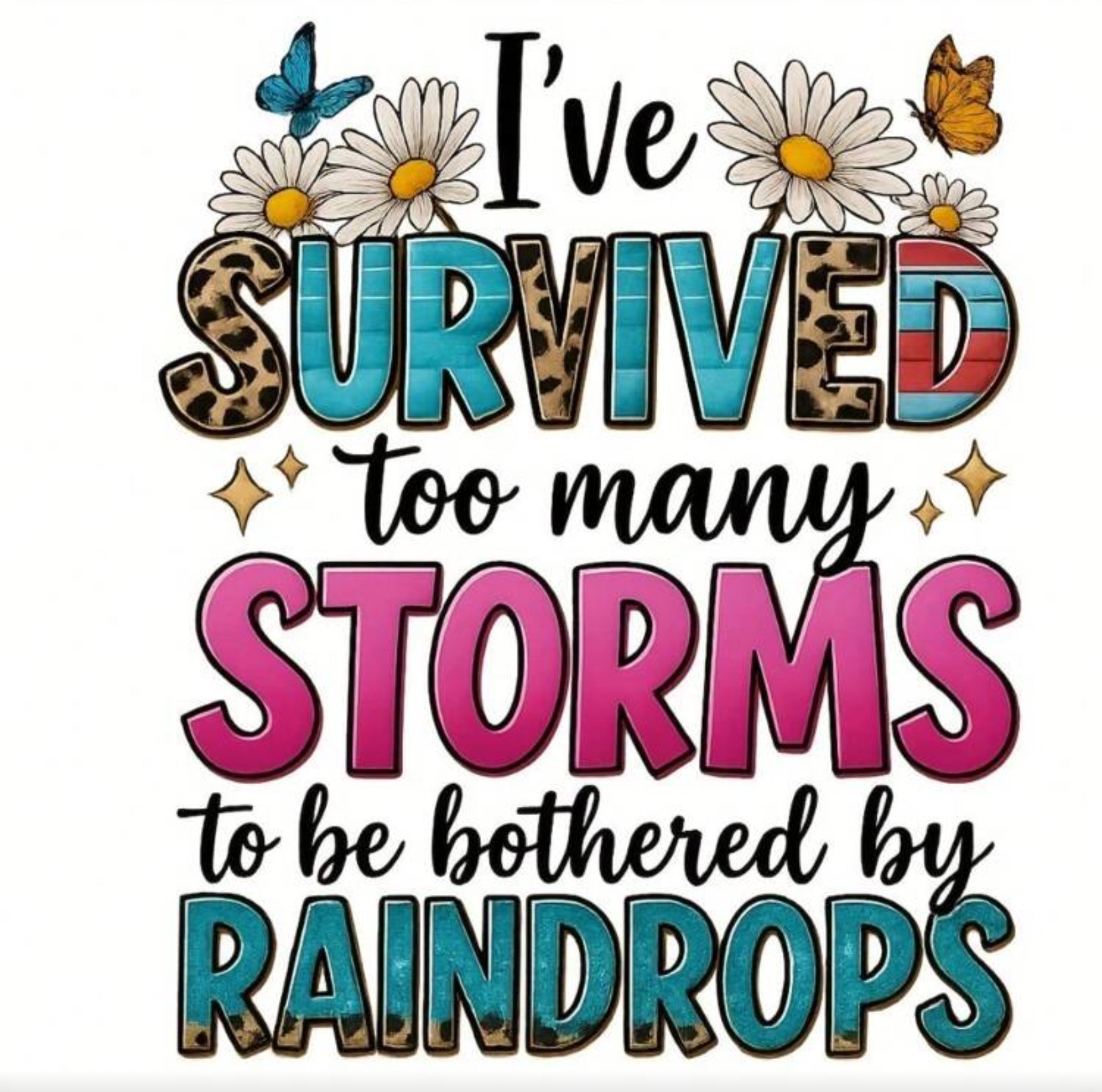 I have survived to many storms— PILLOW CASE & with pillow