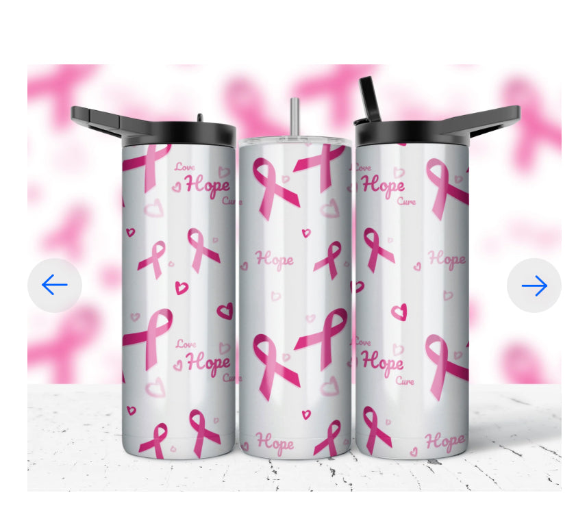 20oz BREAST CANCER AWARENESS TUMBLER