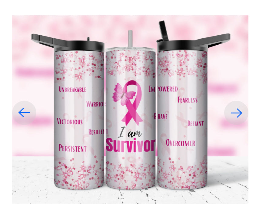 20oz BREAST CANCER AWARENESS TUMBLER