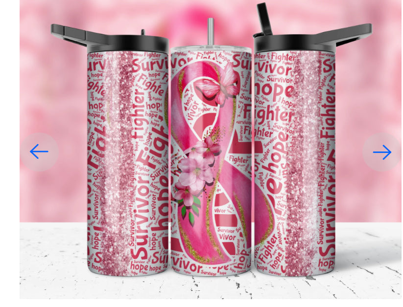 20oz BREAST CANCER AWARENESS TUMBLER