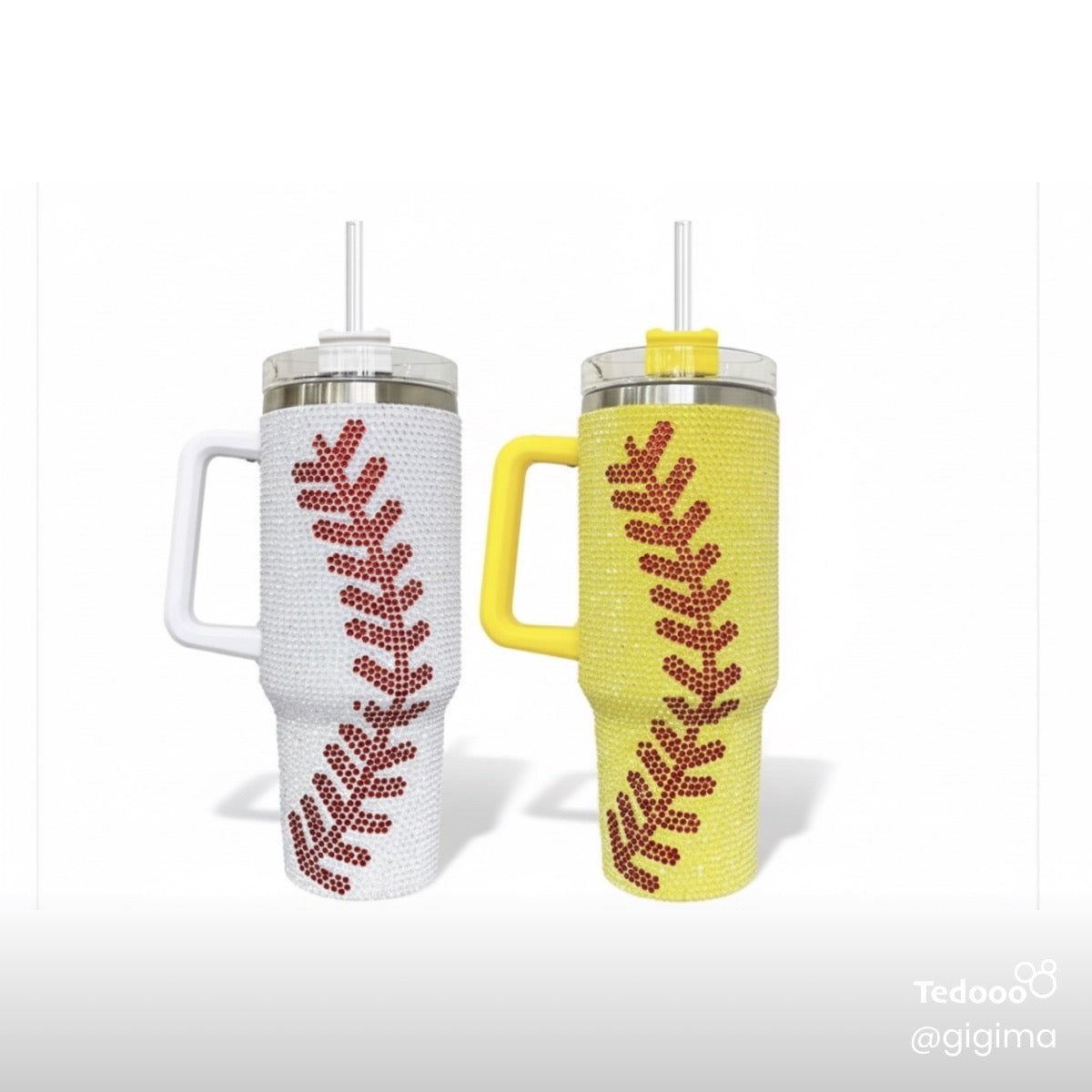 ✨ 40 oz Softball/Baseball Rhinestone Tumbler ✨