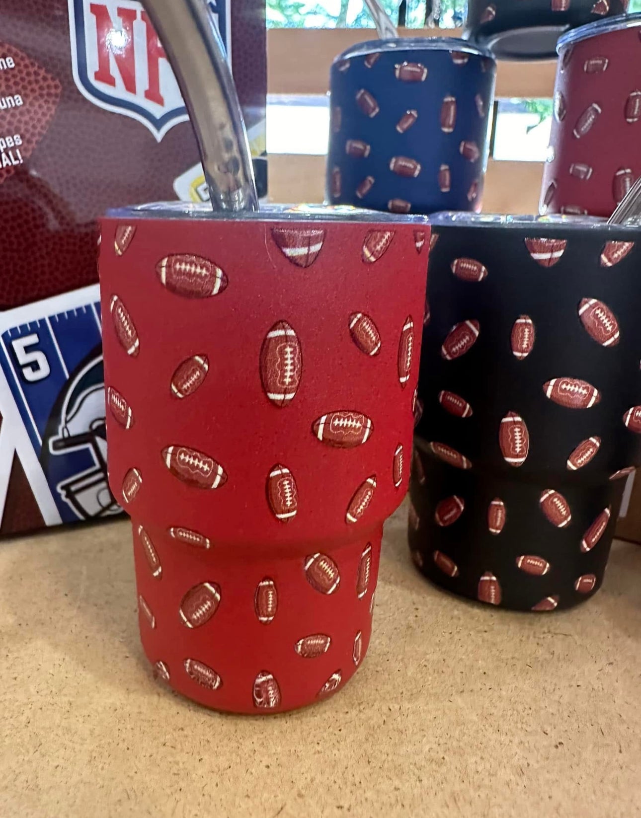 3 oz Football shot glasses