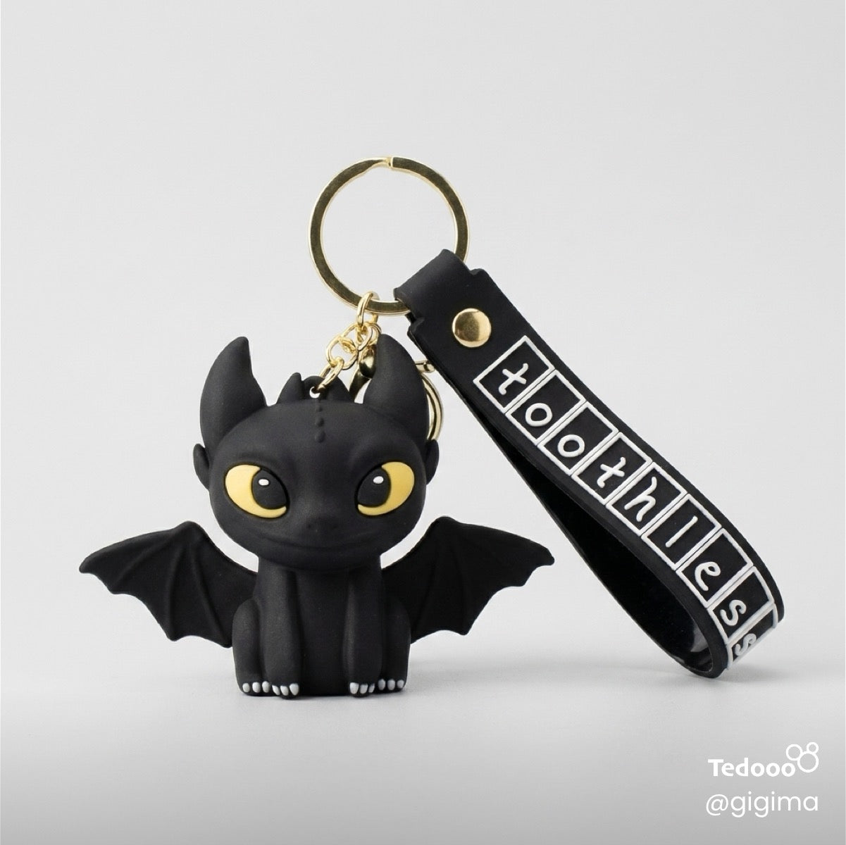 Toothless Black Keychain