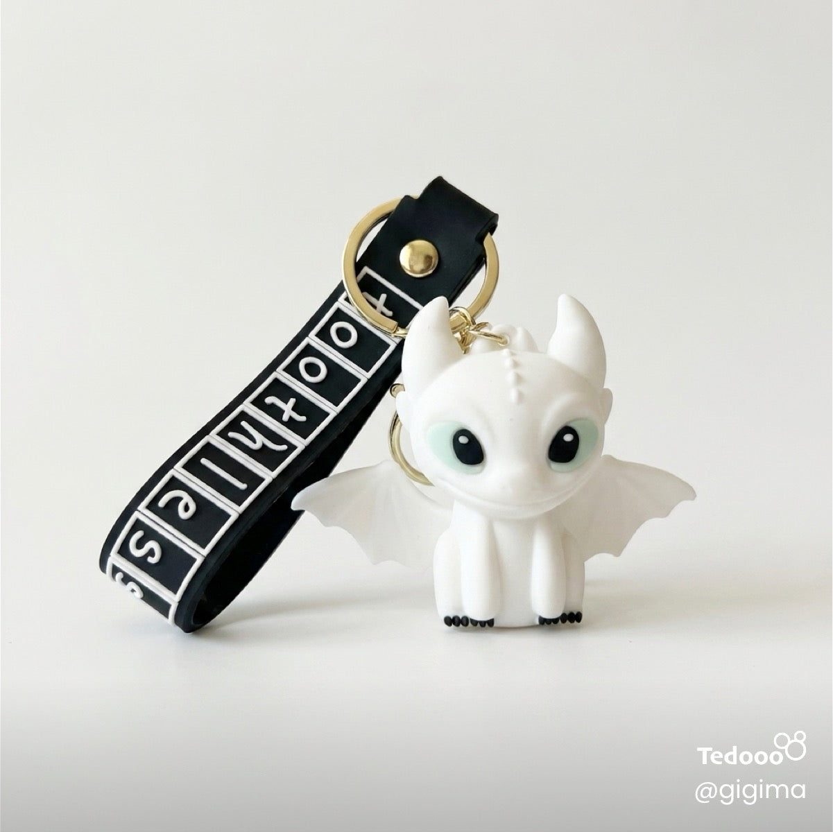 Toothless White Keychain