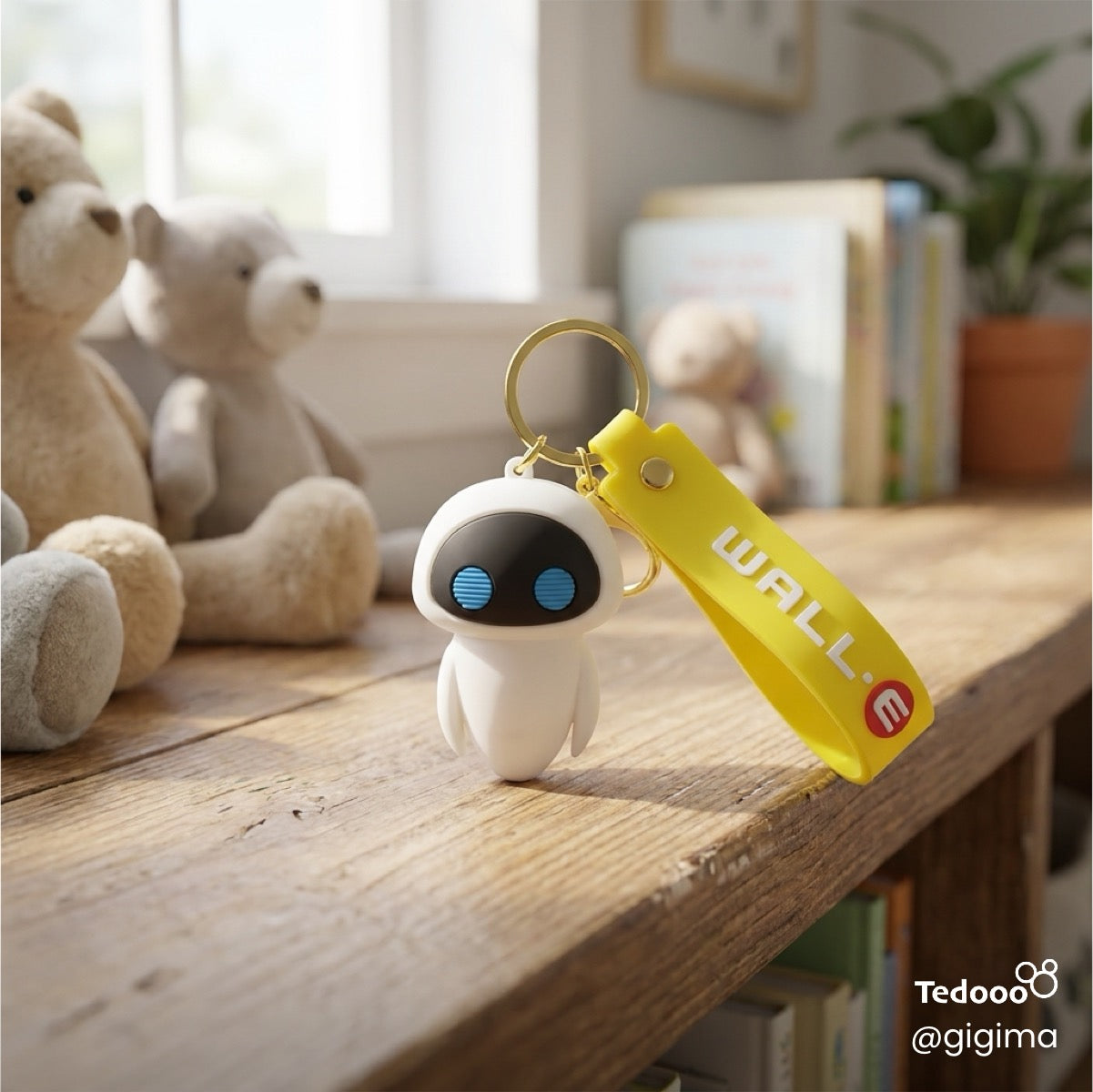 Walle-e, Eve, Baymax Keychains