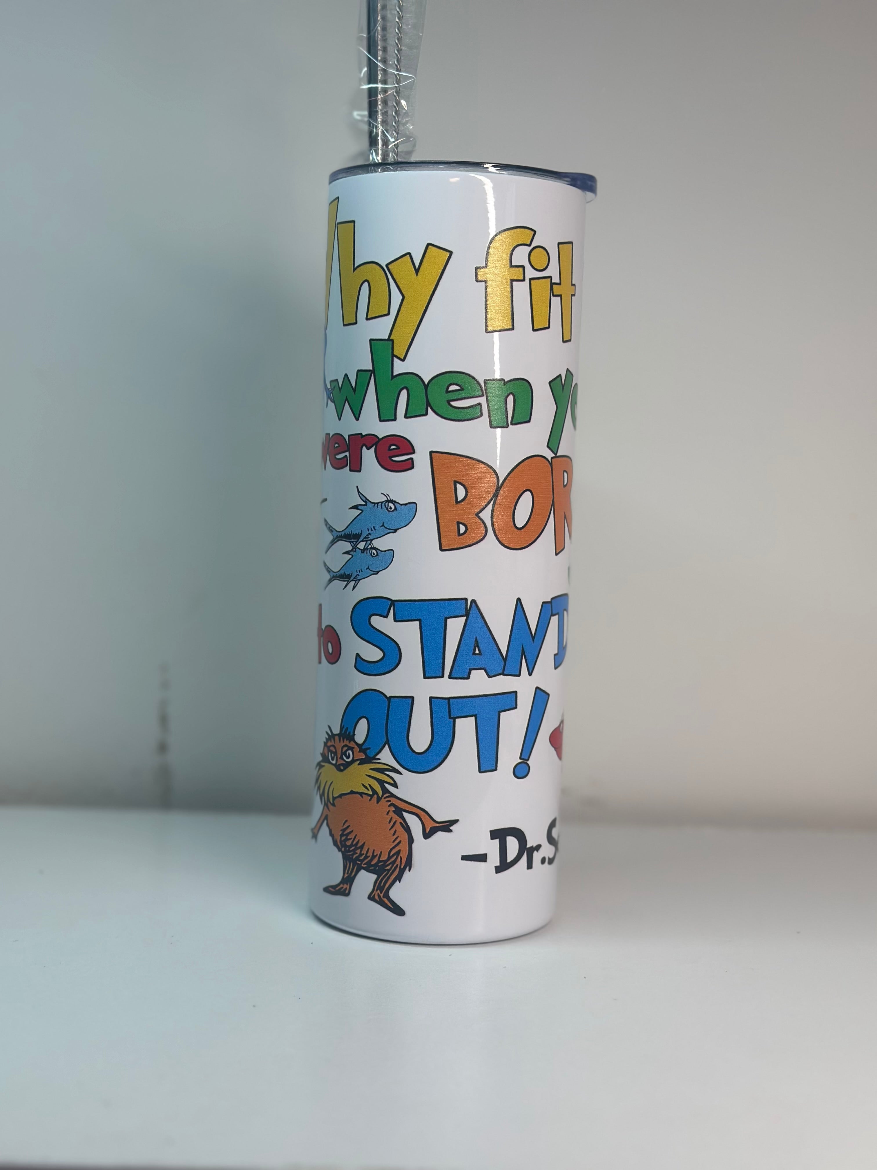Cat in the Hat tumbler